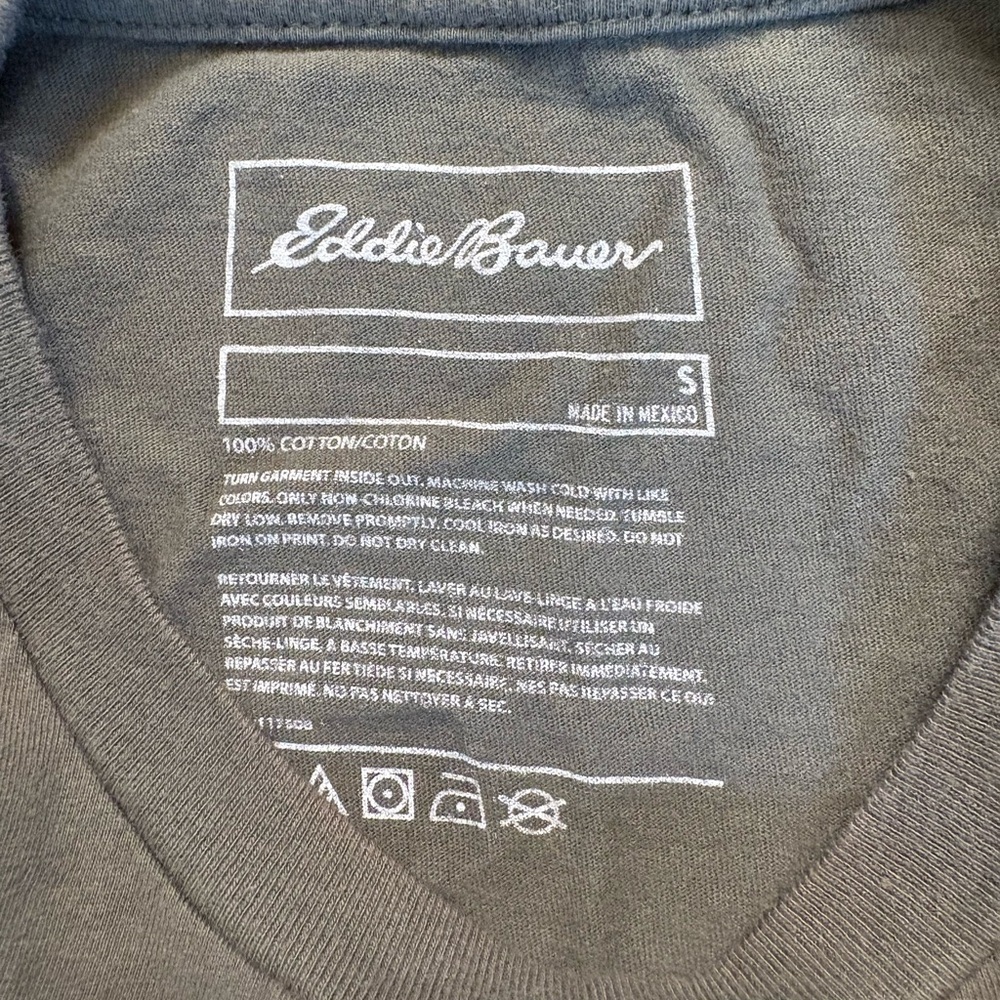 Eddie Bauer graphic t Shirt olive green Size S - Picture 3 of 3